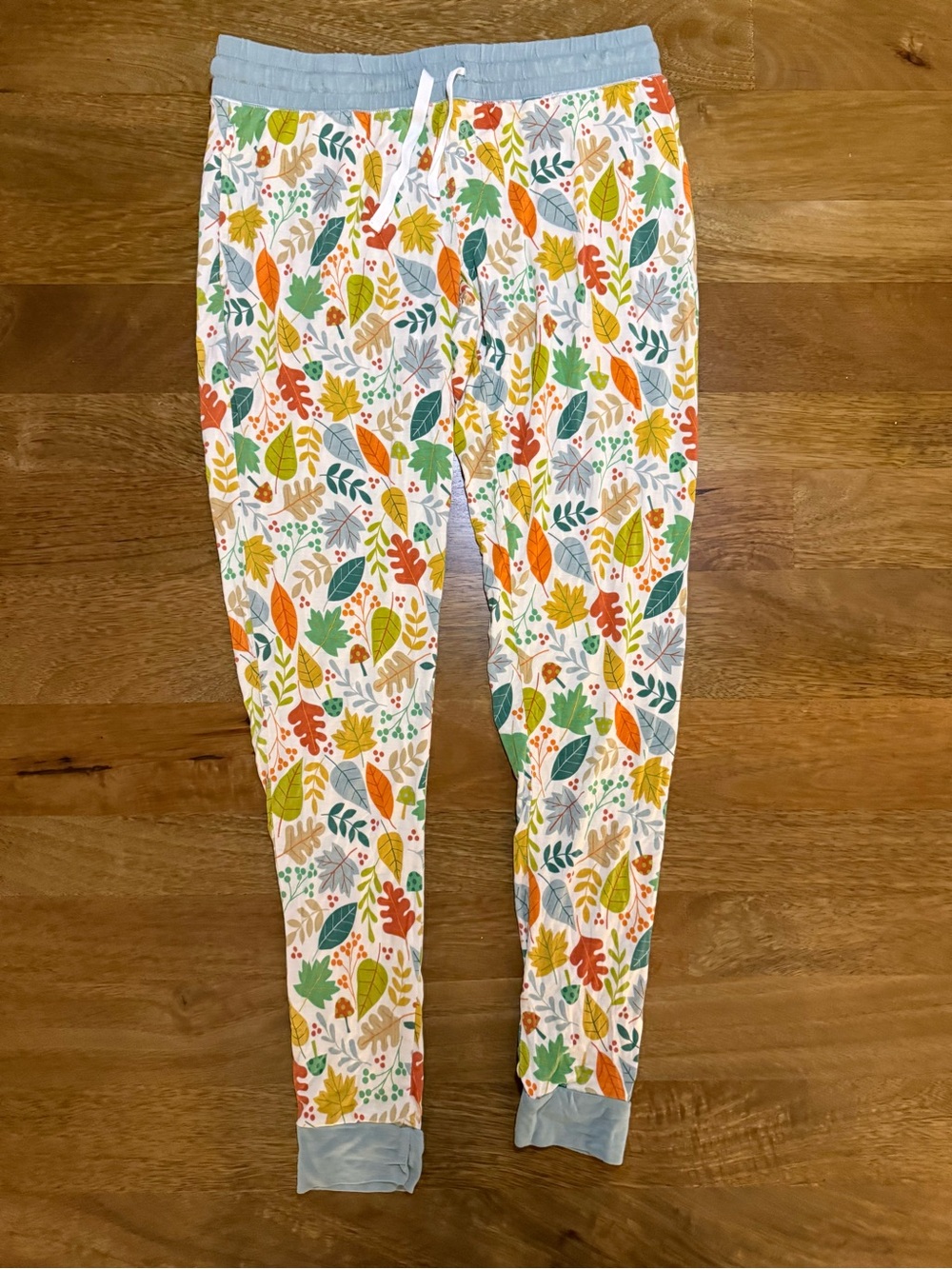 Little Sleepies Warm Taupe Fall Leaves Adult Joggers
